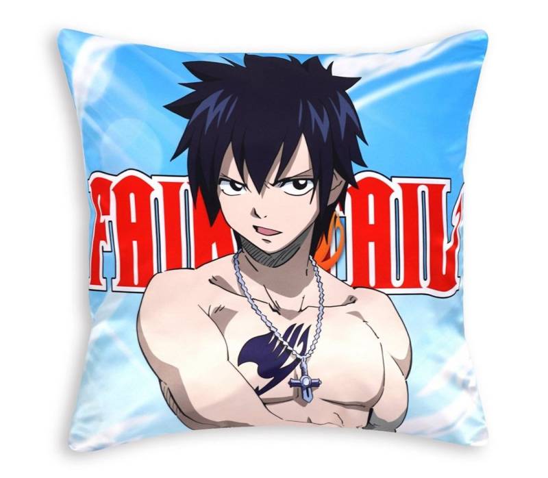 GalaxyCat Dekokissen Fairy Tail Deko Kissenbezug 50x50cm, Manga Kissen, Deko Kissenbezug mit Gray Fullbuster von GalaxyCat