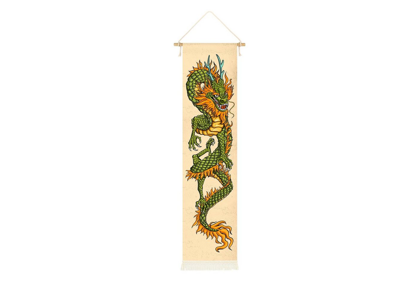 GalaxyCat Poster Asiatisches Drachen Rollbild, Asian Dragon, Wandbild Drachen Farbdru, Chinesischer Drache, Farbdruck eines chinesischen Anime Drachen von GalaxyCat