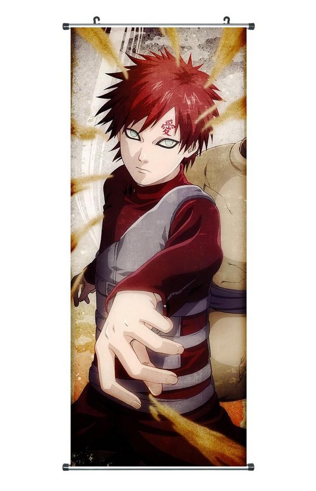 GalaxyCat Poster Großes Naruto Rollbild / Kakemono aus Stoff, Poster 100x40cm, versch, Gaara, Gaara Rollbild / Kakemono von GalaxyCat