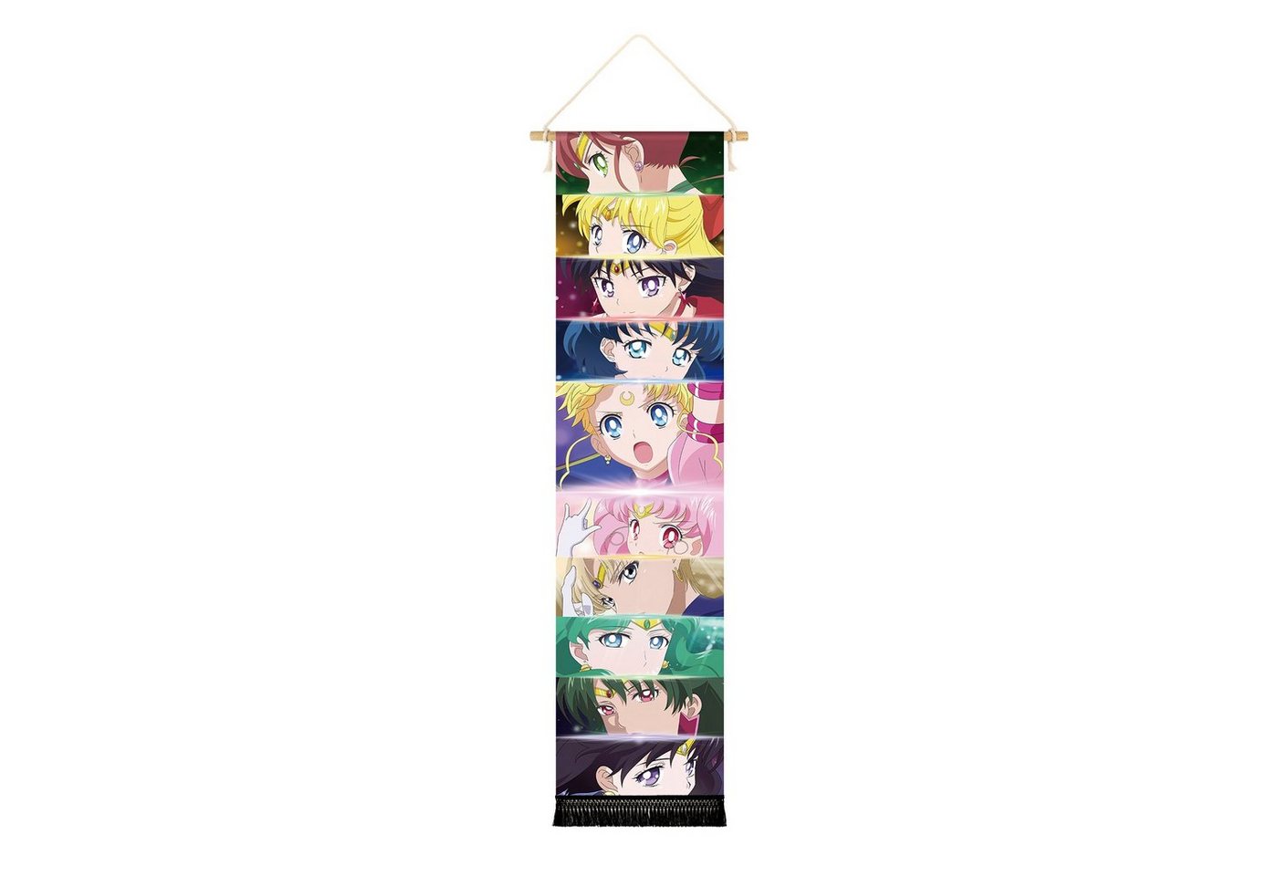 GalaxyCat Poster Großes Sailor Moon Crystal Rollbild / Kakemono aus Stoff, Poster, Ausschnitte des Sailor Teams, Sailor Moon Crystal Rollbild / Kakemono von GalaxyCat