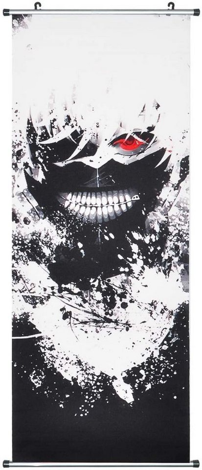 GalaxyCat Poster Großes Tokyo Ghoul Rollbild, Kakemono aus Stoff, 100x40cm, Motive:, Ken Kaneki (01), Ken Kaneki Rollbild / Kakemono von GalaxyCat