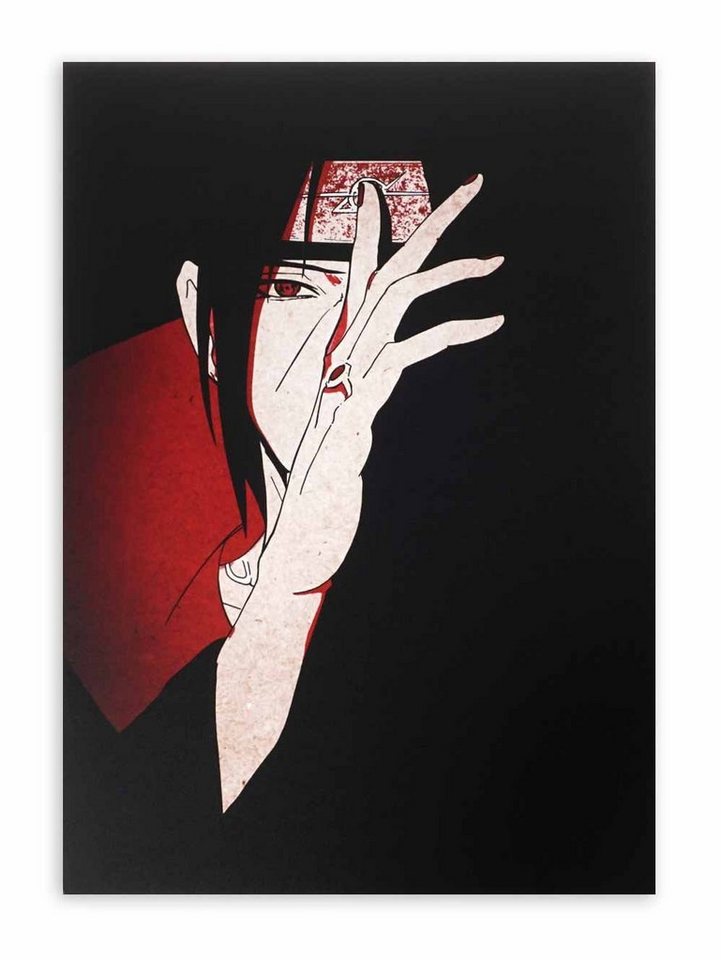 GalaxyCat Poster Hochwertiges Naruto Wandbild auf Hartschaumplatte, Itachi (B), Itachi Wandbild auf Hartschaumplatte von GalaxyCat