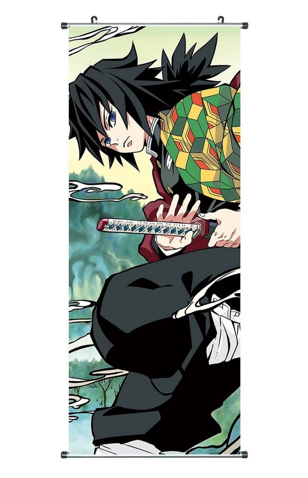 GalaxyCat Poster Kimetsu no Yaiba Rollbild, Kakemono aus Stoff, 100x40cm, Motive:, Ariane Glenys Lalatoya, Ariane Glenys Lalatoya Rollbild / Kakemono von GalaxyCat