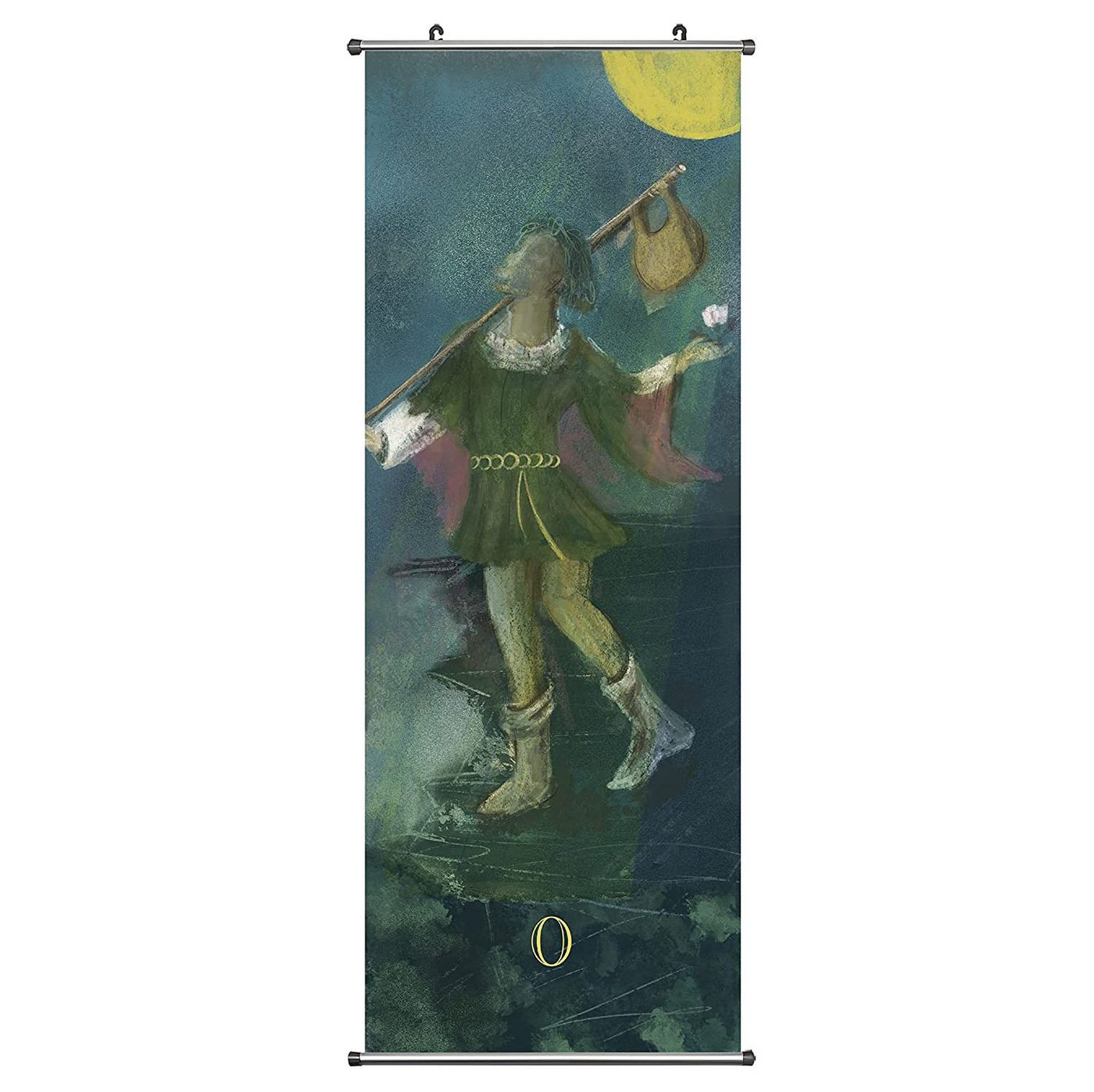 GalaxyCat Poster Tarot Kakemono, Esoterik Rollbild aus Stoff 100x40cm, Motiv: Der, Der Narr, Tarot Rollbild / Wallscroll von GalaxyCat