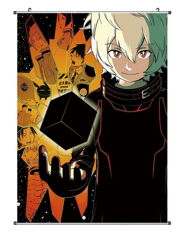 GalaxyCat Poster World Trigger Rollbild aus Stoff, Kakemono 90x60cm, Motiv: Yuuma, Yuuma Kuga, Yuuma Kuga Rollbild / Kakemono von GalaxyCat