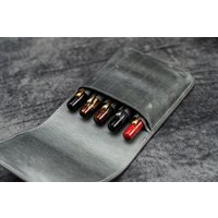 Leder Flap Pen Etui Für Fünf Stifte - Crazy Horse Smoky Leder Flap Pen Etui Für Fünf Stifte - Crazy Horse Smoky von GalenLeatherCo