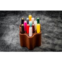 Toolcomb Stift - Und Pinselhalter Aus Holz, Nachhaltiger, Handgefertigter Schreibtischhalter Für Kunstbedarf, Pinselhalter, Handgemachtes Geschenk Toolcomb Stift - Und Pinselhalter Aus Holz, Nachhaltiger, Handgefertigter Schreibtischhalter Für Kunstbedarf, Pinselhalter, Handgemachtes Geschenk von GalenLeatherCo