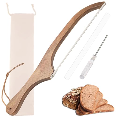 Galenecx Brotsäge, Einfaches Schneiden Von Hausgemachten Bogenschneider Brot, BrotsäGe Edelstahl, Brotsäge Holzgriff Ideal zum Sauerteig, Dicken Broten, Kuchen, Kuchen, Obst Galenecx Brotsäge, Einfaches Schneiden Von Hausgemachten Bogenschneider Brot, BrotsäGe Edelstahl, Brotsäge Holzgriff Ideal zum Sauerteig, Dicken Broten, Kuchen, Kuchen, Obst von Galenecx