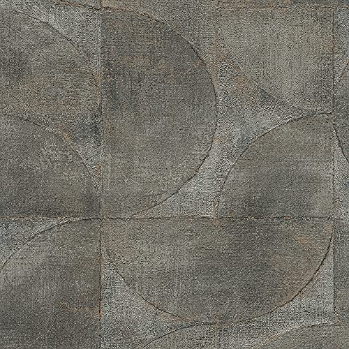 Galerie 32821 Perfecto 2 Rustikale Kreise Tapete, braun, 10,05 m x 53 cm von Galerie
