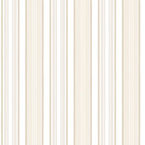Galerie Tapete, Streifen und Damast, 2 verschiedene Streifen, cremefarben/beige, 10 m x 52,8 cm, SD36112 von Galerie