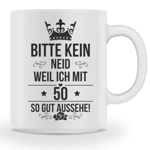 Tasse zum 50 Geburtstag Jahrgang 1974 geboren Keramik Kaffeetasse 375ml Mann Frau Scherzartikel von Galeriemode