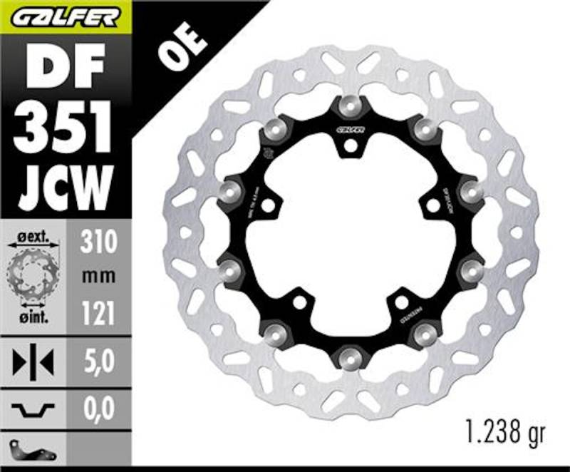 Galfer Bremsscheibe DF351 - Typ JCW - schwimmend von Galfer