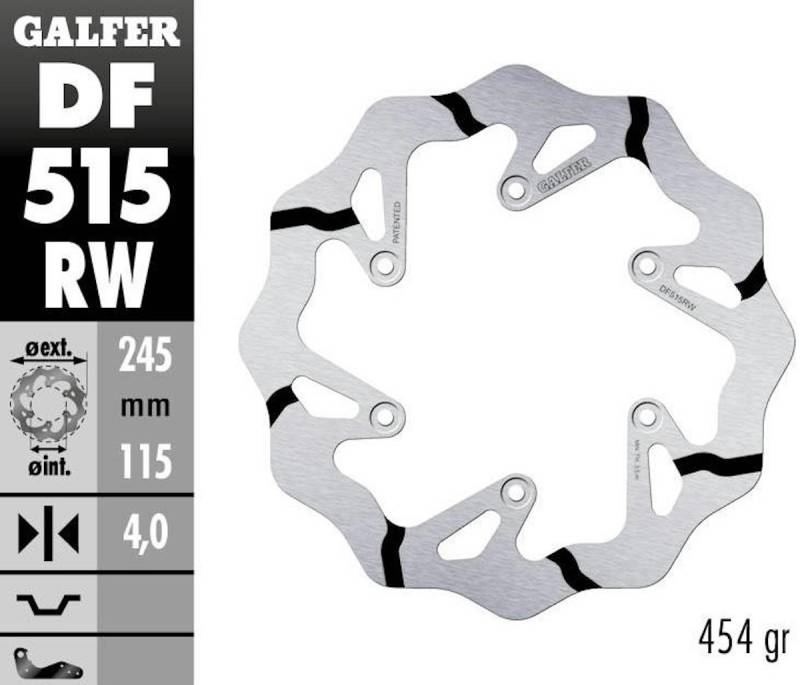 Galfer Bremsscheibe DF515 - Typ RW (Offroad starr grooved) von Galfer
