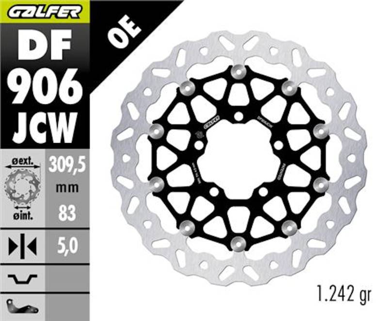Galfer Bremsscheibe DF906 - Typ JCW - schwimmend von Galfer