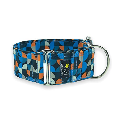 Galguita Amelie Martingale Hundehalsband Disco Dance, 3 cm breit, Größe S (20-29 cm Umfang) von Galguita Amelie