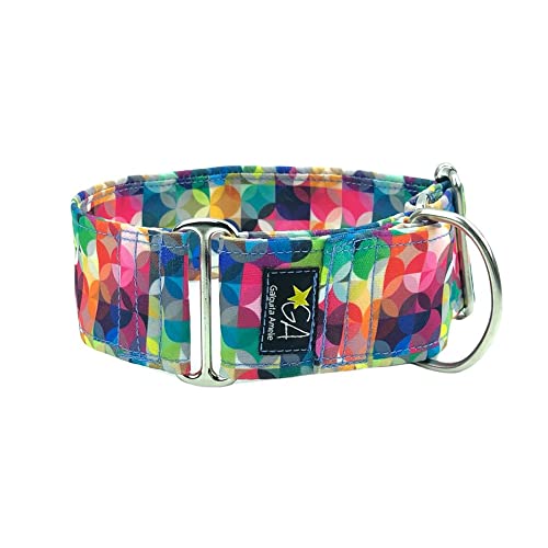 Galguita Amelie Martingale Halsband für Hunde, Nickcolors, 4 cm breit, Größe M (30-39 cm Umfang) von Galguita Amelie