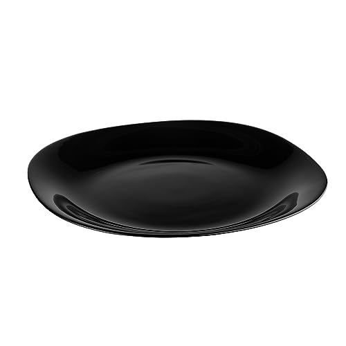 GALICJA Dessertschalen Glas QUADRO Schwarz – Salatschüsselglas – Salatschalen Glas – Glasschale Rund – Salatschüssel Klein – 28x28x2,5cm von GALICJA