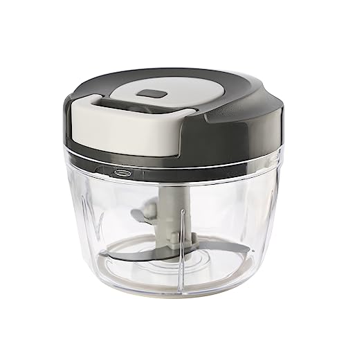 Galicja Gemüse und Zwiebelschneider PRACTICO – Küchenmaschine – Gemüseschneider – Zerkleinerer Küche elektrisch – Küchenhelfer – Food Processor – Gemüsehobel 13,5x13,5x12,5cm Grau von GALICJA