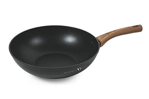 Galileo Casa 2192514 Wok geschmiedet schwarz int. rauer Glanz m dm30 cm, Aluminium von Galileo Casa
