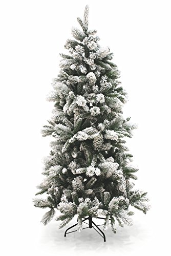 Galileo Casa 2411825 Baum Weihnachten Xmas, PVC, Weiß/Silber, 120 x 120 x 210 cm von Galileo Casa