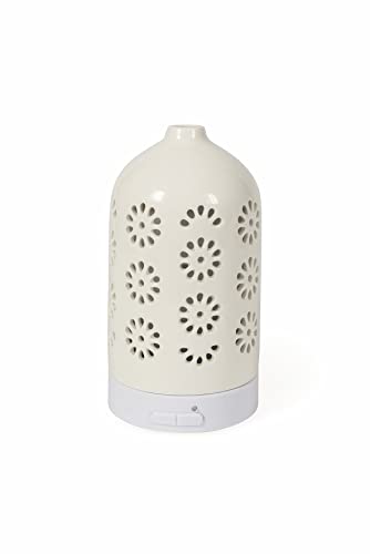 Galileo Luftbefeuchter aus Keramik Rombi mit Diffuser, weiß, Nein von Galileo Casa