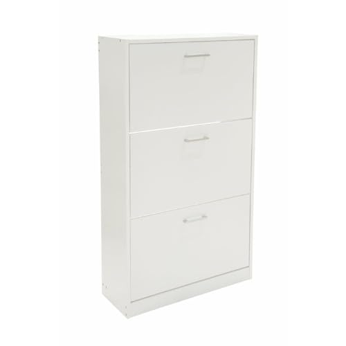 Galileo Casa Schuhschrank weiß 3 Türen 63 x 24 x 115 cm MDF von Briconess.com