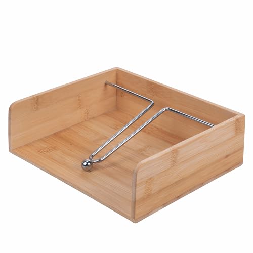 Serviettenhalter aus Bambus und Eisen, 21,8 x 18,7 x 7,2 cm, SìChef von Galileo Casa