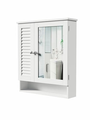 Galileo Badezimmerspiegelschrank aus lackiertem MDF-Holz 60 x 15 x 68 cm H von Galileo