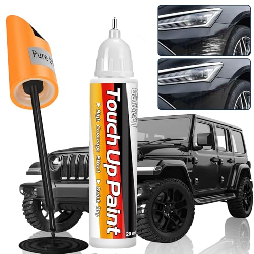 Galitoon Lackstift Auto, Autolackreparatur, 2-in-1-Autolackstift, schnelle und einfache Lösung zur Reparatur kleinerer Autokratzer, 0,8 fl oz Lackstift Weiß Ausbesserungslack für Autos (Schwarz) von Galitoon