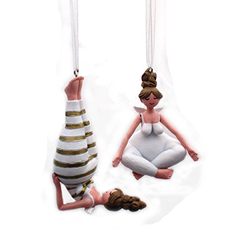 Dekofigur Yoga Engel Weihnachtsdeko Hänger Christbaumschmuck Dekoration Set/2 Dekofigur Yoga Engel Weihnachtsdeko Hänger Christbaumschmuck Dekoration Set/2 von Gall&Zick