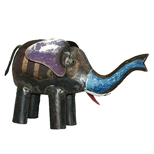 Elefant Metall Dekofigur Blechfigur Dekoration Gartenfigur Handbemalt Bunt Bemalt - Gall & Zick von Gall&Zick