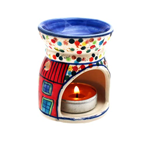 Gall&Zick Aromalampe Duftlampe aus Keramik handbemalt (Village klein Set/2) von Gall&Zick