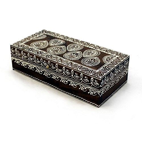 Gall&Zick Holz Box Aufbewahrungsbox Schatzkiste 'Schatztruhe Handbemalt Kiste Bemalt Truhe Orientalisch Massivholz Braun weiß Gall&Zick Holz Box Aufbewahrungsbox Schatzkiste 'Schatztruhe Handbemalt Kiste Bemalt Truhe Orientalisch Massivholz Braun weiß von Gall&Zick