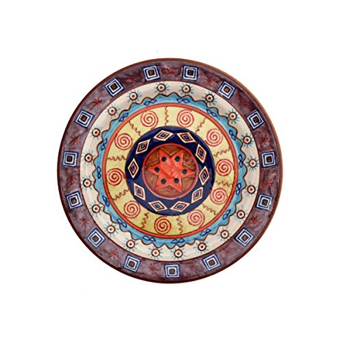 Gall&Zick Speiseteller Teller bunt bemalt Deko Geschirr Handbemalt (20,5 Frühstücksteller) Set/2 von Gall&Zick