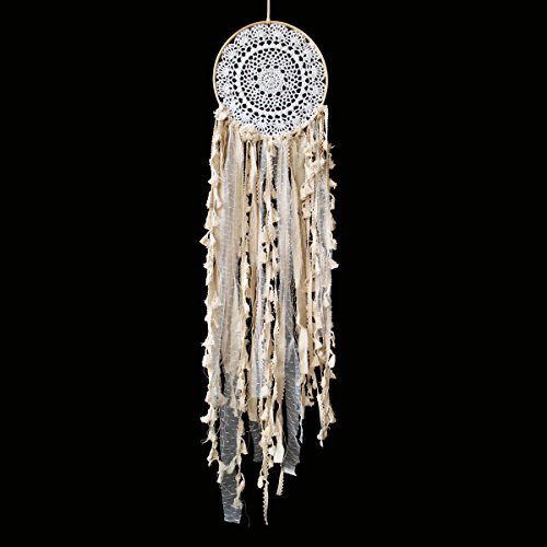 Gall&Zick Traumfänger Dreamcatcher Glücksbringer Bohemian Handarbeit Gehäkelt Dekoration Hänger Geschenk Wanddeko Bambusring Creme Weiß Gall&Zick Traumfänger Dreamcatcher Glücksbringer Bohemian Handarbeit Gehäkelt Dekoration Hänger Geschenk Wanddeko Bambusring Creme Weiß von Gall&Zick