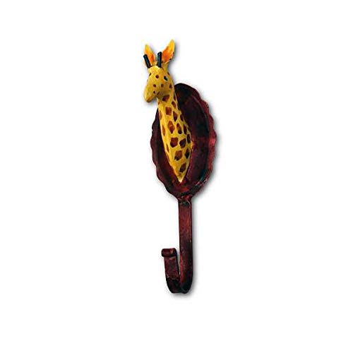 Gall&Zick Wandhaken Haken Mehrzweckhaken Metall Dekoration Bemalt Bunt Kinder Tierhaken (Giraffe Klein) von Gall&Zick