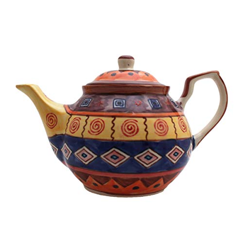 Teekanne Keramik handbemalt bunt (Indian) von Gall&Zick