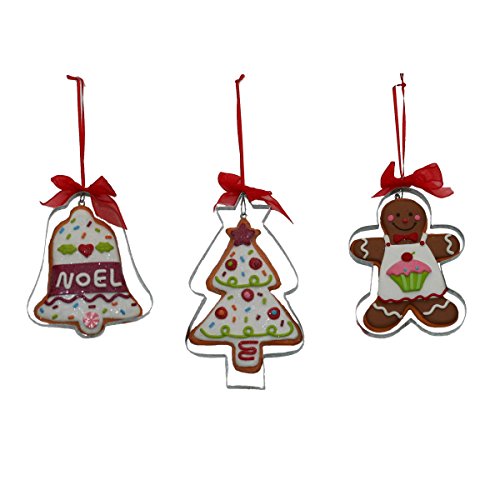 Weihnachtsdeko Hänger Modelliermasse ofengehärtet Christbaumschmuck Dekoration Weihnachten Fensterdeko Geschenkanhänger Figuren Ausstecher Lebkuchenmann Tannenbaum Glocke Set/3 - Gall & Zick von Gall&Zick