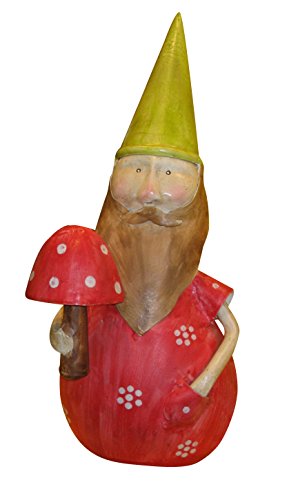 Zwerg Figur Dekofigur Blechfigur Gartendeko Gartenzwerg Metall Dekoration Handarbeit Bunt Bemalt Höhe ca 31cm - Gall & Zick von Gall&Zick