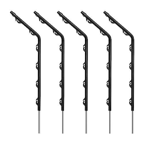 5x Gallagher Gartenpfahl gewinkelt - 65 cm - Weidezaunpfähle - Geeignet für - UV-stabil und witterungsbeständig - Halter für Leitermaterial 5x Gallagher Gartenpfahl gewinkelt - 65 cm - Weidezaunpfähle - Geeignet für - UV-stabil und witterungsbeständig - Halter für Leitermaterial von Gallagher