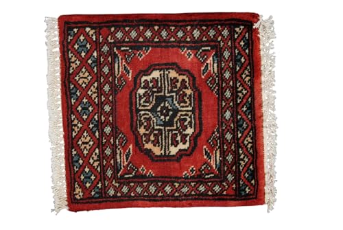 Klassischer Kaschmir-Teppich, Wolle, 30 x 30 cm (Galleriafarah1970) von Galleriafarah1970