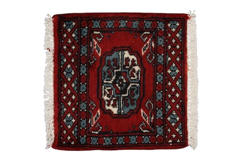 Klassischer Kaschmir-Teppich, Wolle, 30 x 30 cm (Galleriafarah1970) von Galleriafarah1970