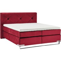 Musterring Boxspringbett "Dubai", Kufe in Chrom, 3 Härtegrade, Kopfteil mit Knopfheftung von Musterring