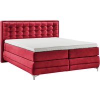 Musterring Boxspringbett "Dubai", Winkelfuß in Chrom, 3 Härtegrade, Kopfteil in Kassettensteppung von Musterring