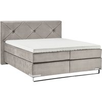 Musterring Boxspringbett "Dubai", Kufe in Chrom, 3 Härtegrade, Kopfteil mit Knopfheftung von Musterring