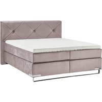 Musterring Boxspringbett "Dubai", Kufe in Chrom, 3 Härtegrade, Kopfteil mit Knopfheftung von Musterring