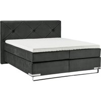 Musterring Boxspringbett "Dubai", Kufe in Chrom, 3 Härtegrade, Kopfteil mit Knopfheftung von Musterring