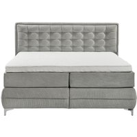 Musterring Boxspringbett "Dubai", Winkelfuß in Chrom, 3 Härtegrade, Kopfteil in Kassettensteppung von Musterring
