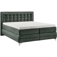 Musterring Boxspringbett "Dubai", Winkelfuß in Chrom, 3 Härtegrade, Kopfteil in Kassettensteppung von Musterring