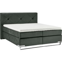 Musterring Boxspringbett "Dubai", Kufe in Chrom, 3 Härtegrade, Kopfteil mit Knopfheftung von Musterring
